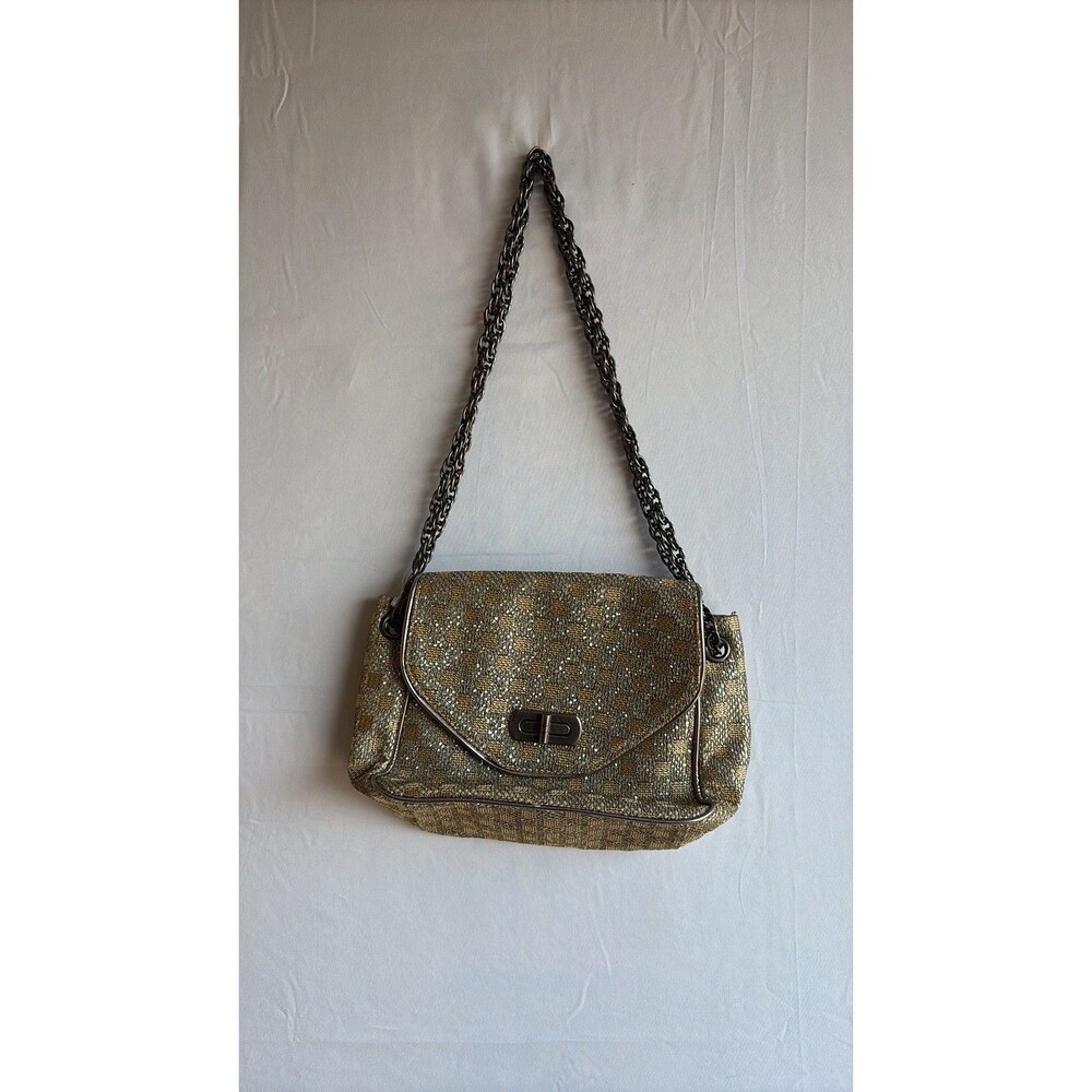 Forever 21 Metallic Gold Chain Shoulder Bag 9โx4โ 9โ Height